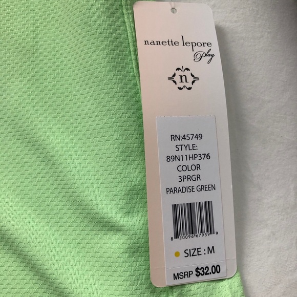 SOLD Nanette Lenore Paradise Green Activewear Tank Top (M) - Picture 3 of 6